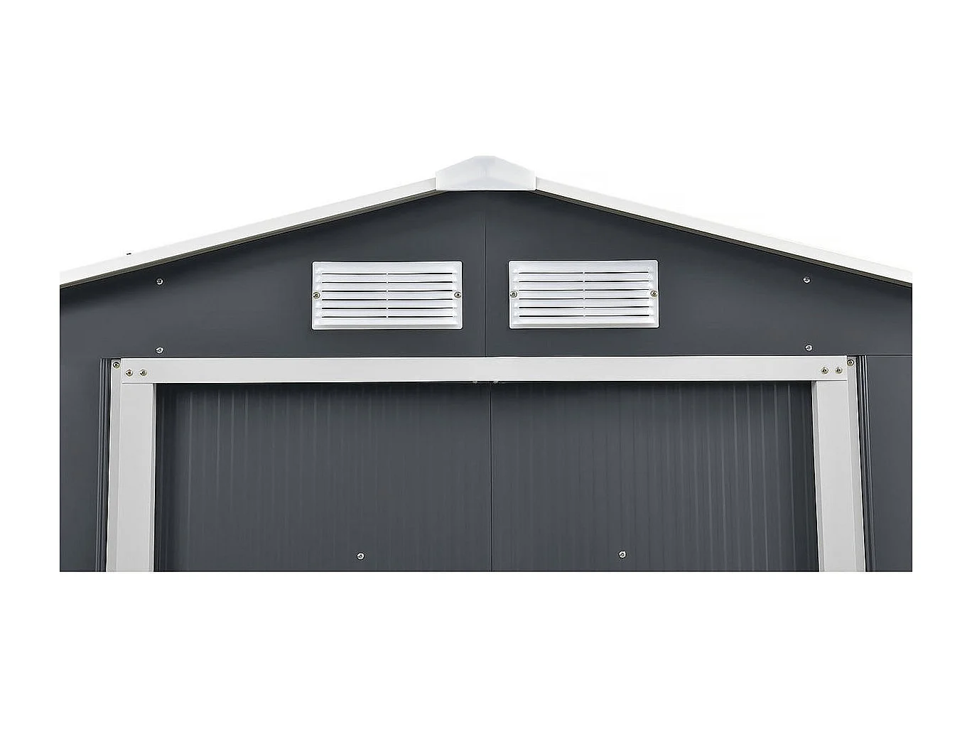 Szopa ogrodowa - "Vegas" 12,98 m² avec gouttière - Szary