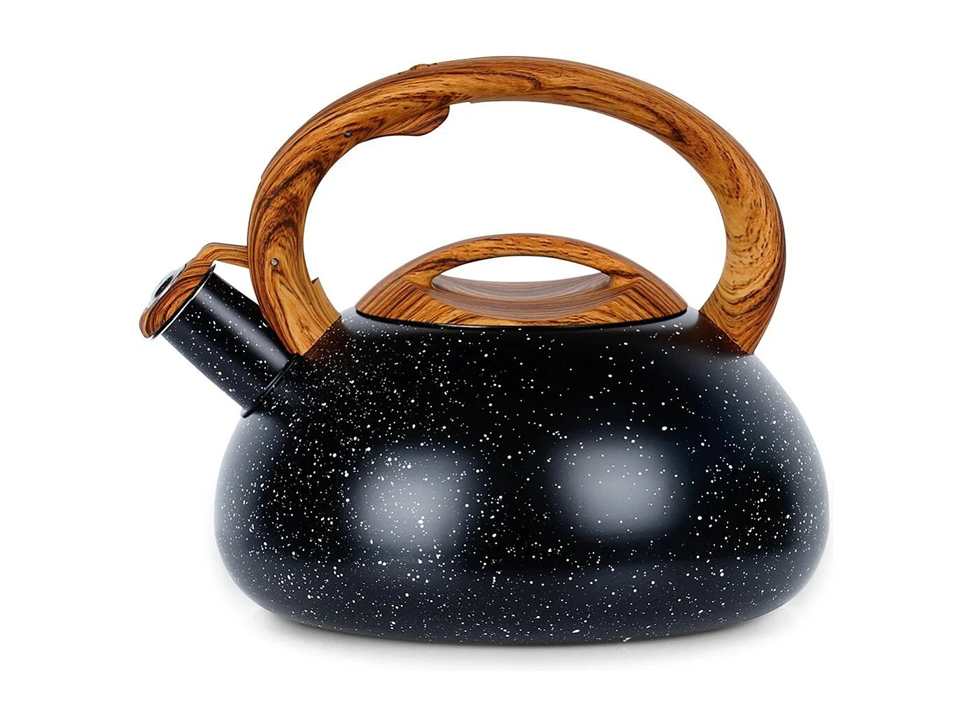 Bouilloire sifflante en acier noir  3 litres