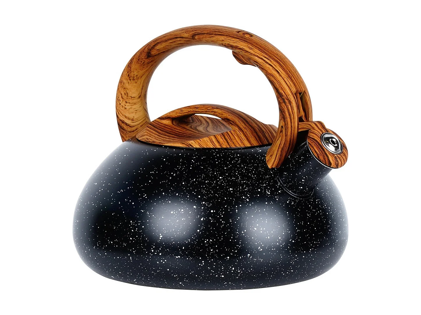 Bouilloire sifflante en acier noir  3 litres