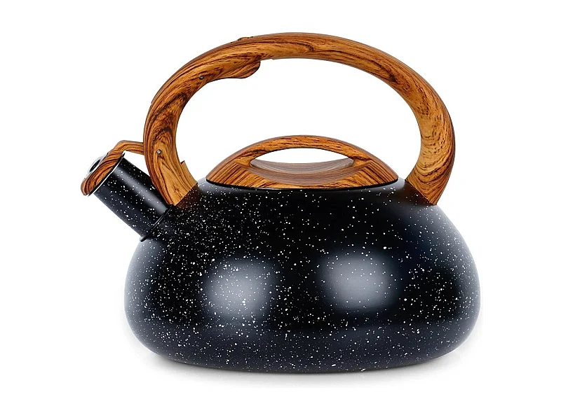 Bouilloire sifflante en acier noir  3 litres