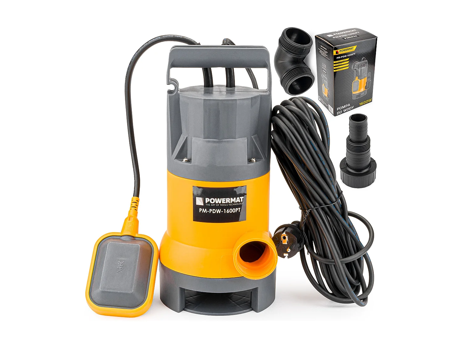 Pompe  vide cave submersible avec flotteur pour eaux sales propres, fosses septiques, 1600W