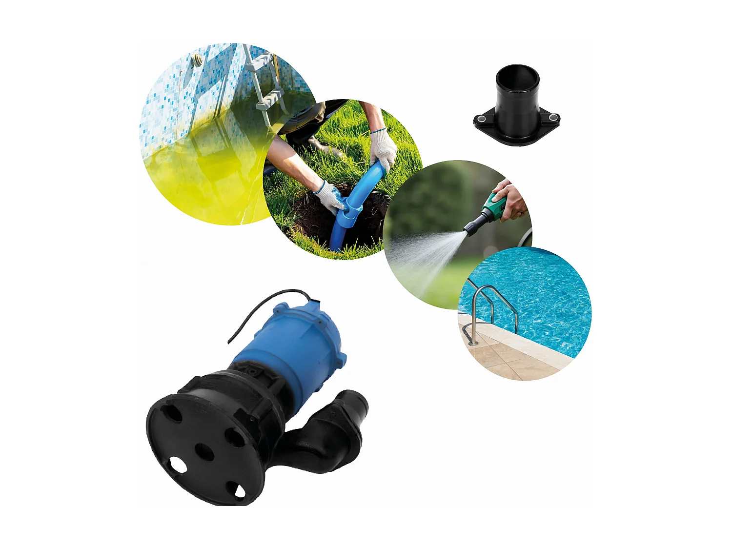 Pompe à eau vide cave 2850W 2" 30000l/h