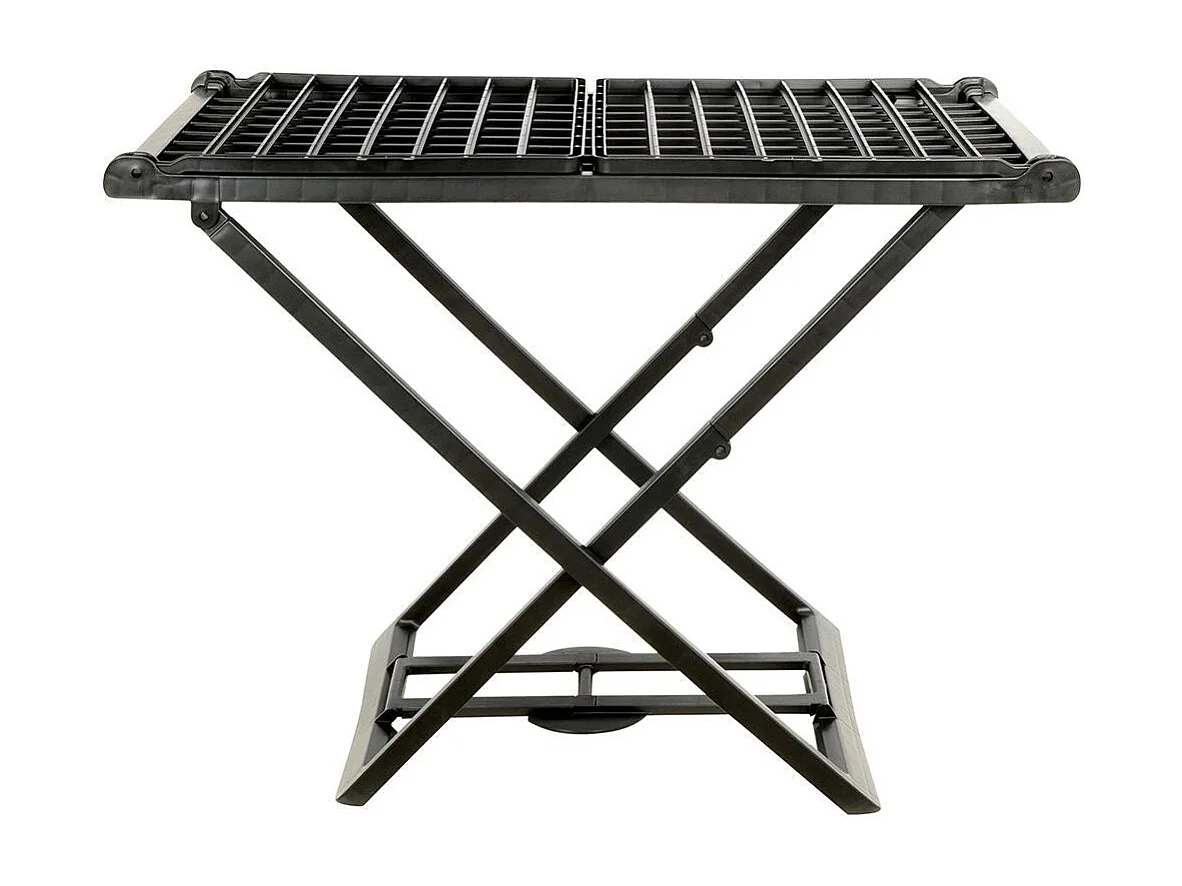 Étendoir à linge noir pliable XXL 208 cm