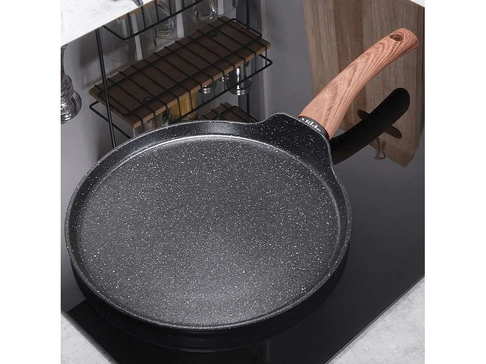 Poêle plate à revêtement granit 24 cm