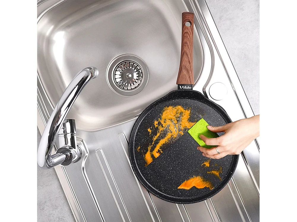 Poêle plate à revêtement granit 24 cm