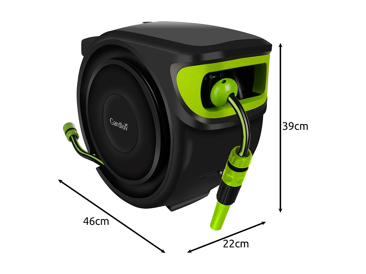 Enrouleur tuyau d'arrosage automatique jardin  25 m