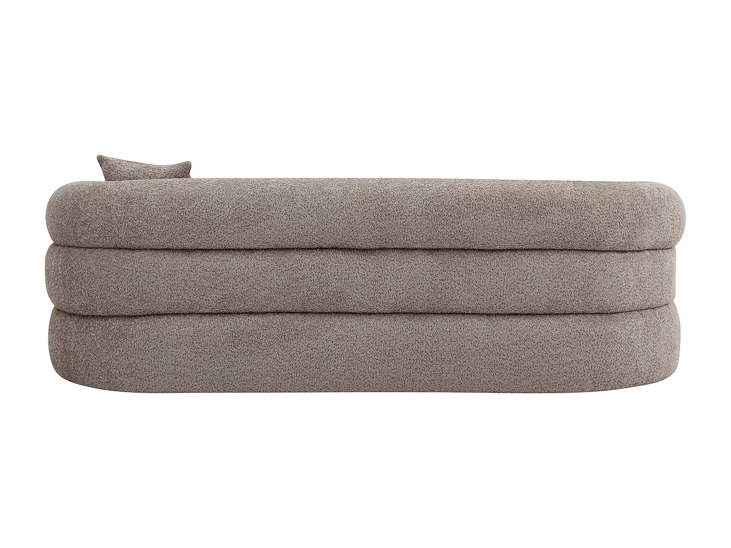 Canapé 3 places en tissu bouclette taupe LAPIOTA de Maison Céphy