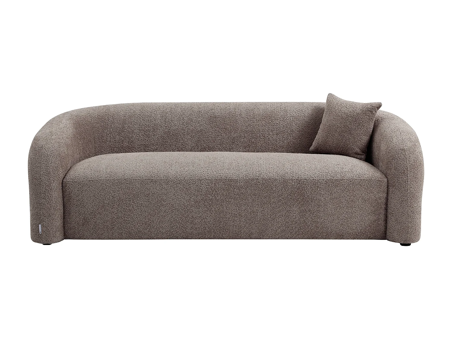 Canapé 3 places en tissu bouclette taupe LAPIOTA de Maison Céphy