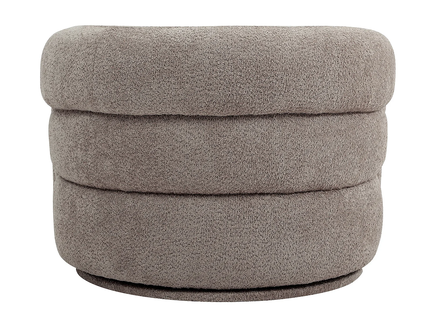 Fauteuil pivotant en tissu bouclette taupe LAPIOTA de Maison Céphy