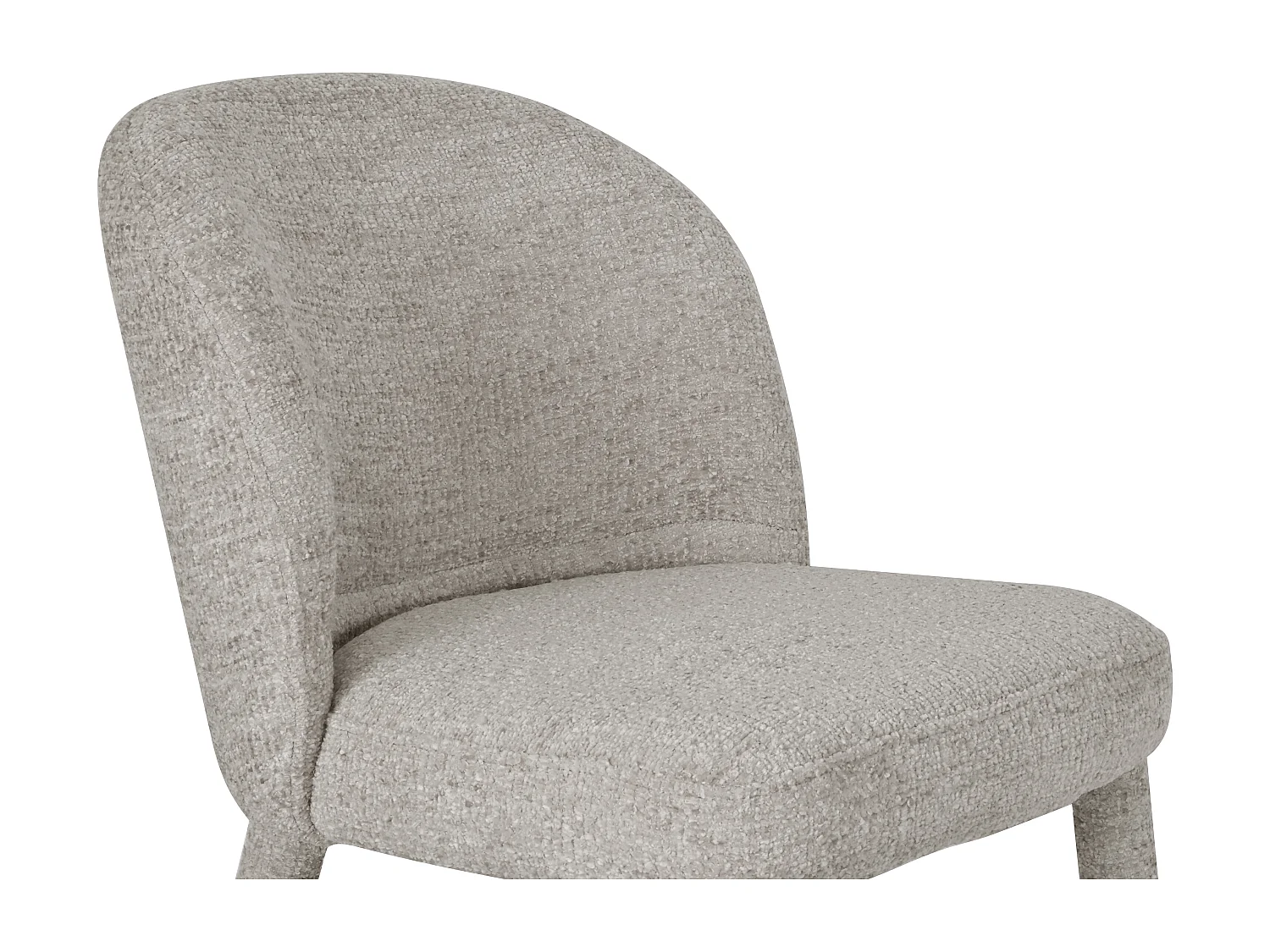 Lot de 6 chaises en tissu texturé - Beige - MUKLEA