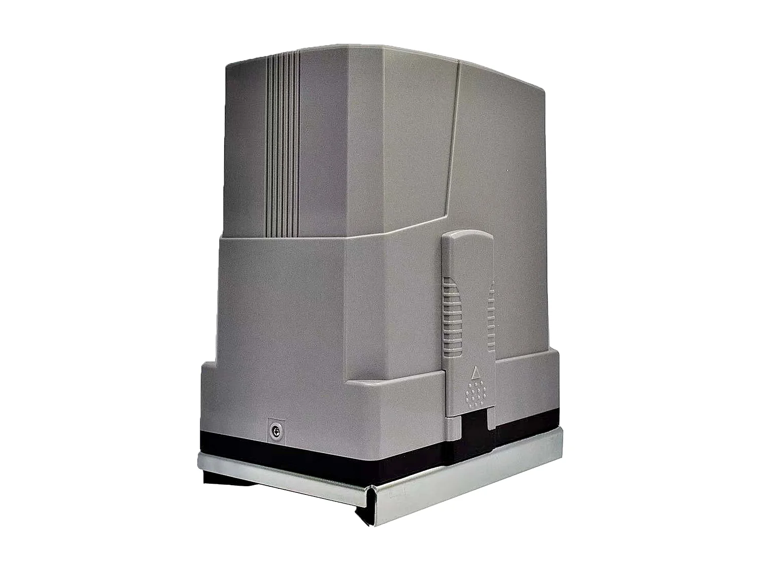 Portail électrique coulissant en aluminium semi ajouré L421 x H180 cm anthracite - TOROMA