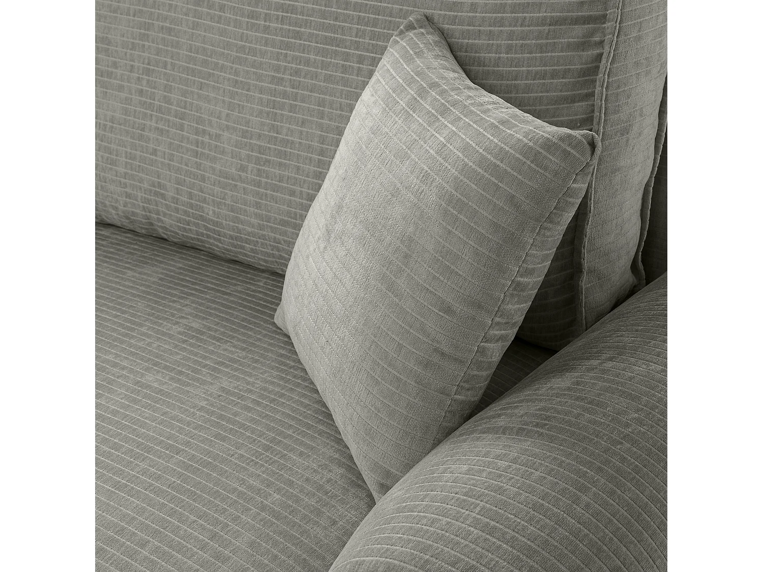 Divano letto angolare reversibile con vano contenitore universale Noboo in velluto a coste grigio del produttore - VINOTTI