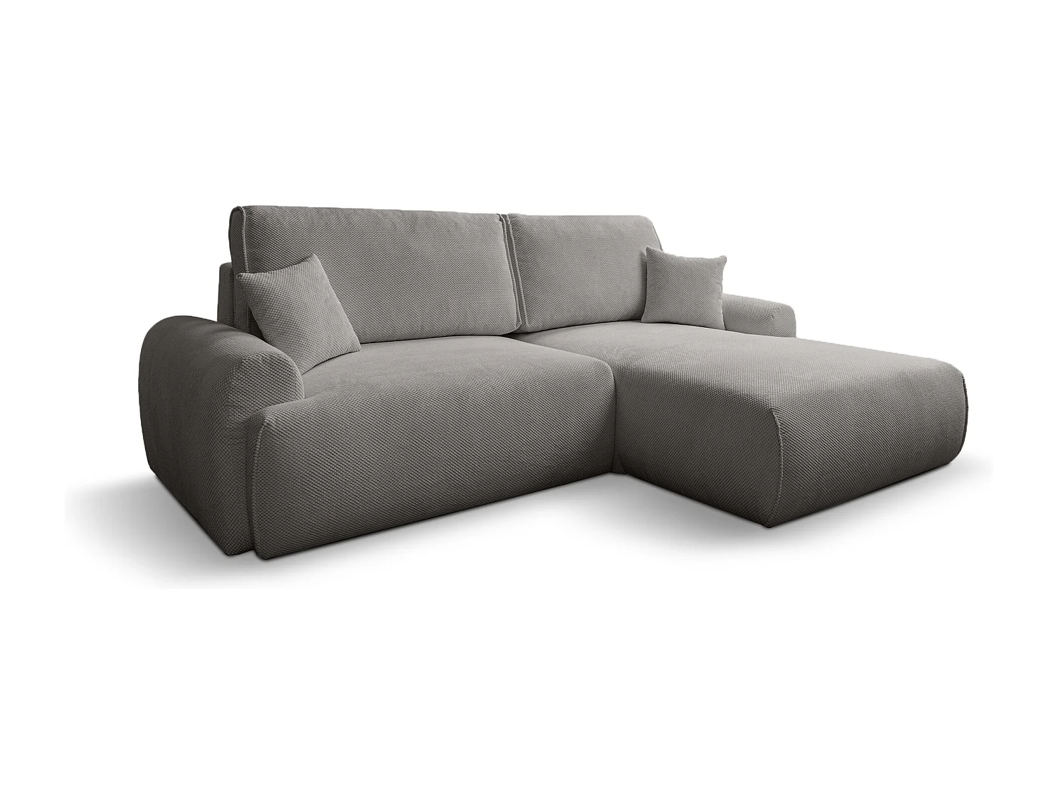 Canapé d'Angle droit avec fonction de couchage Noboo coffre en beige du fabricant -VINOTTI