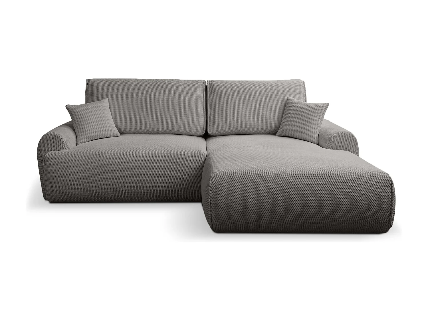 Canapé d'Angle droit avec fonction de couchage Noboo coffre en beige du fabricant -VINOTTI