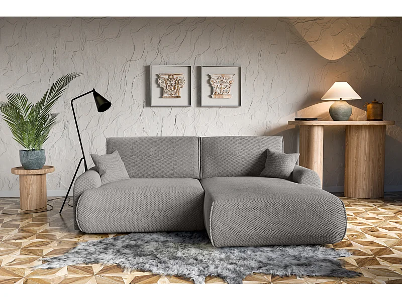 Divano letto angolare destro con vano contenitore Noboo in beige del produttore - VINOTTI