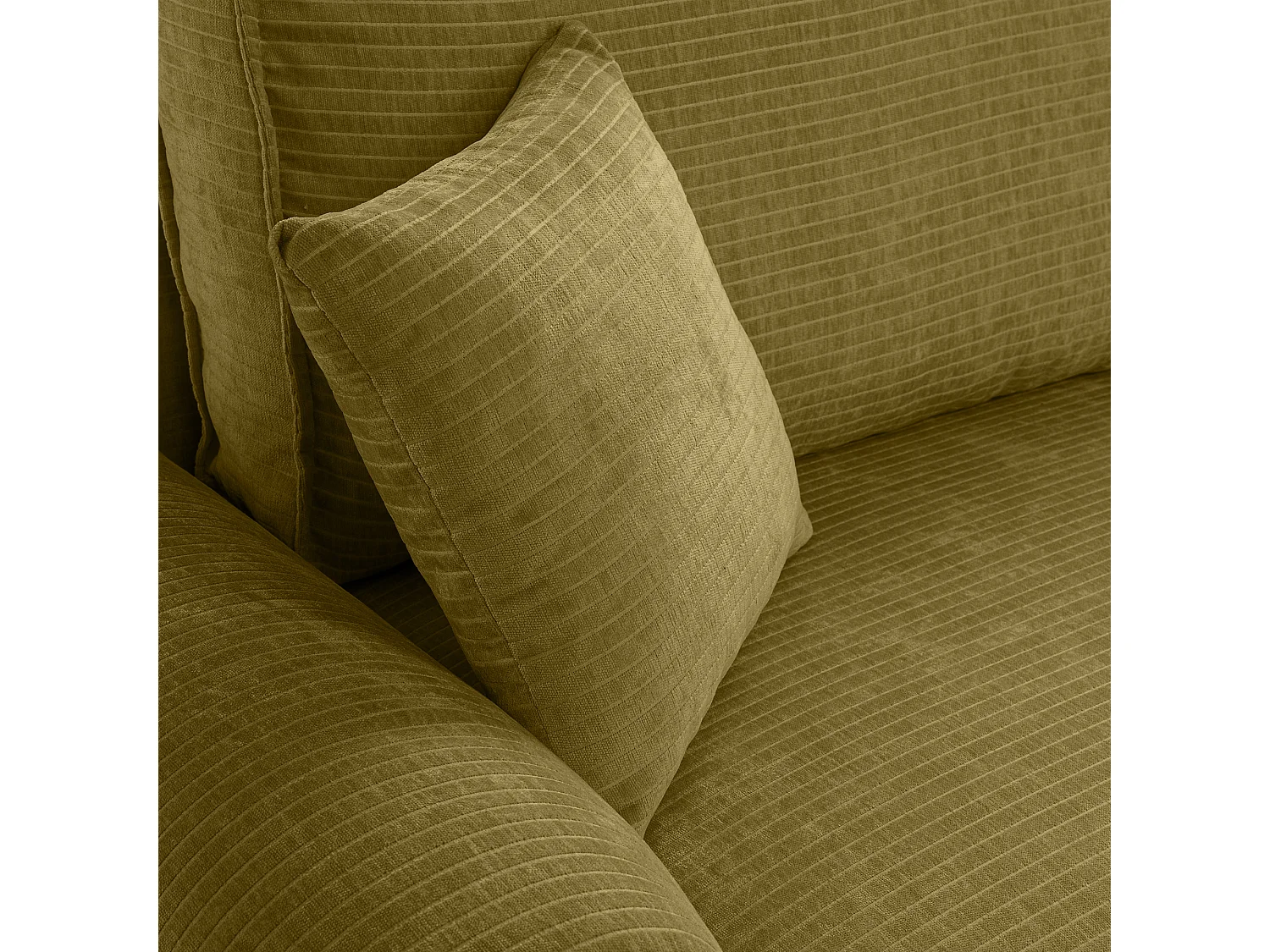 Canapé d'Angle droit avec fonction de couchage Noboo coffre en velours côtelé moutarde du fabricant -VINOTTI