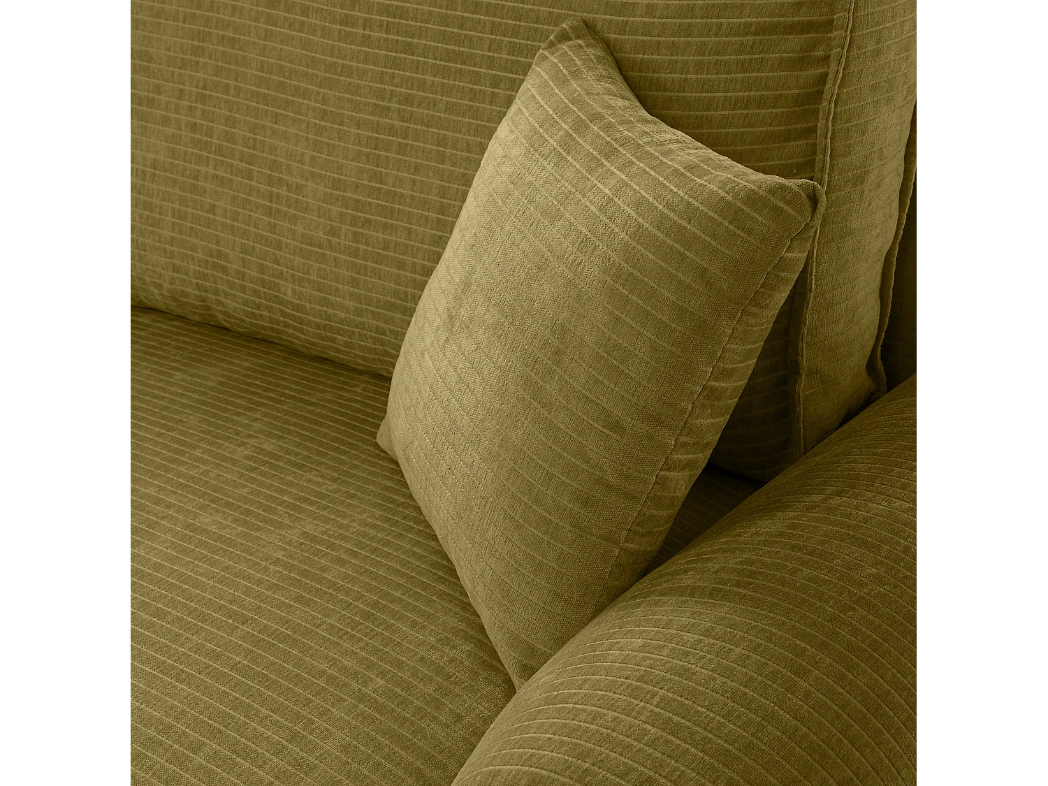 Canapé d'Angle gauche avec fonction de couchage Noboo coffre en velours côtelé moutarde du fabricant -VINOTTI