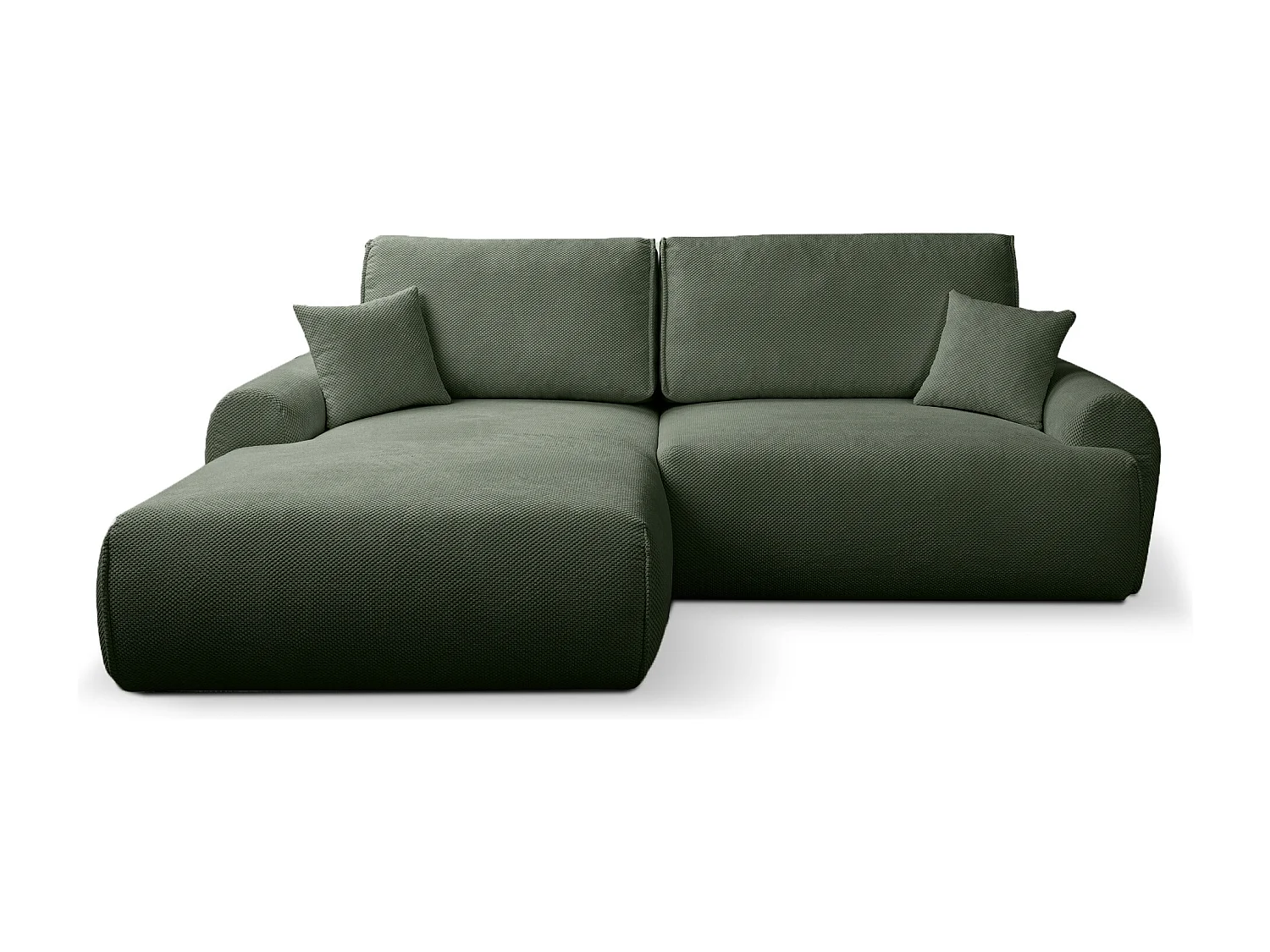 Divano letto angolare sinistro con vano contenitore Noboo in verde bottiglia del produttore - VINOTTI