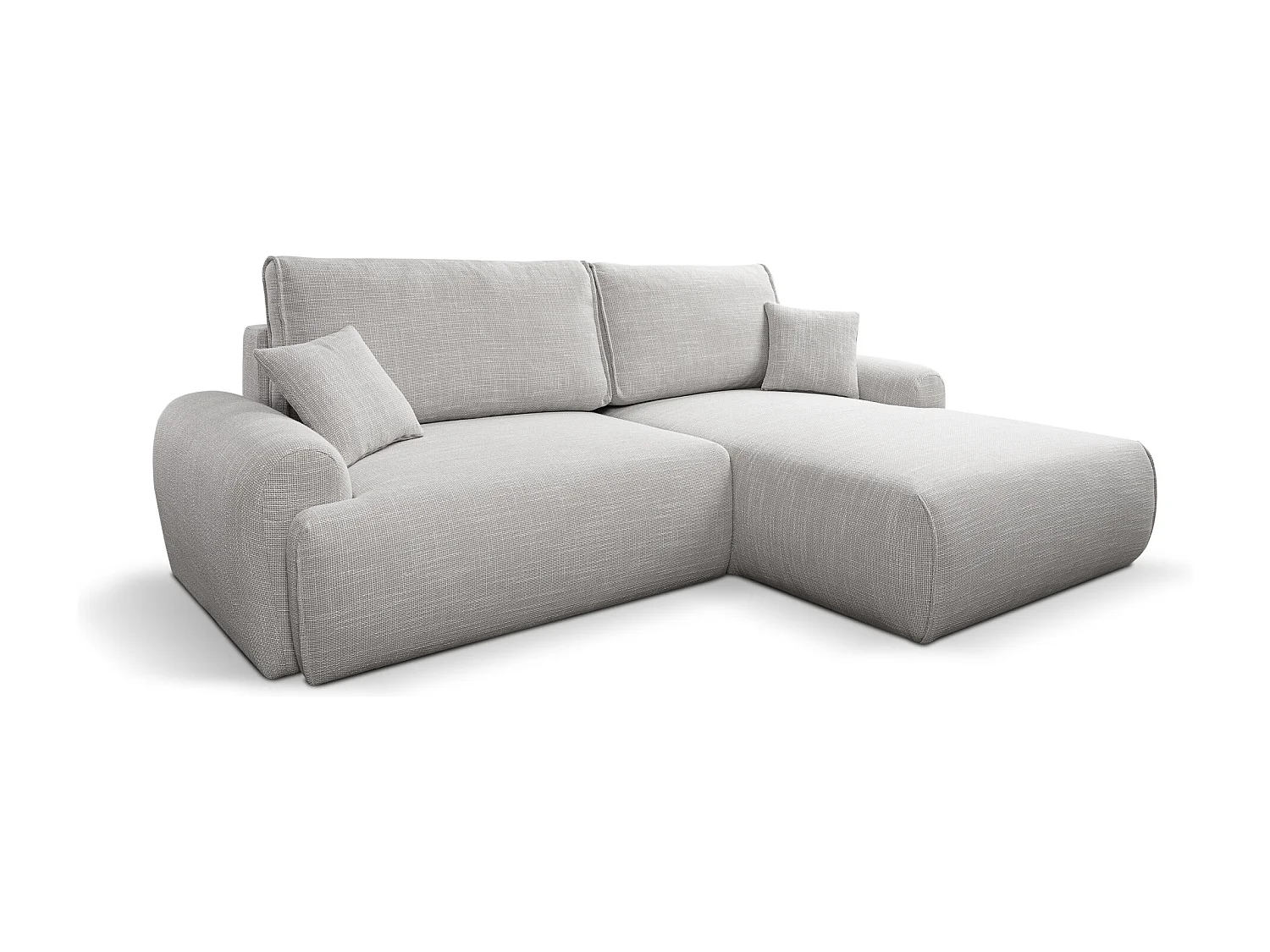 Divano letto angolare destro con vano contenitore Noboo in grigio chiaro del produttore - VINOTTI