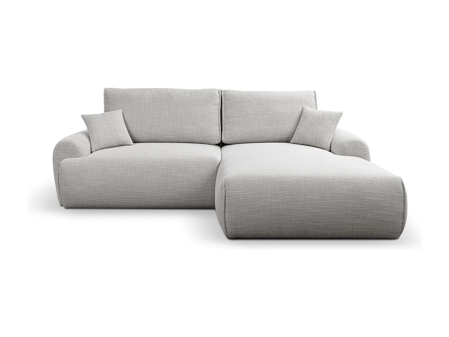 Divano letto angolare destro con vano contenitore Noboo in grigio chiaro del produttore - VINOTTI