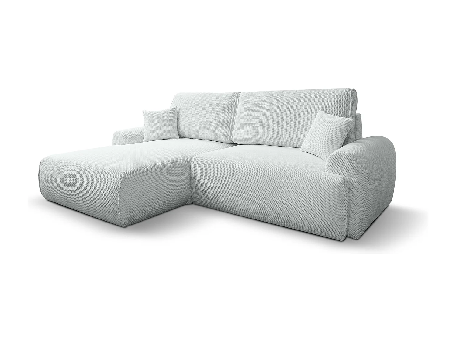 Divano letto angolare sinistro con vano contenitore Noboo in grigio chiaro del produttore - VINOTTI