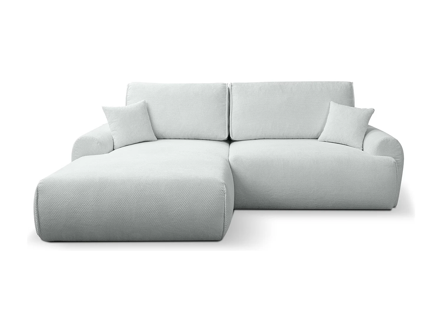 Divano letto angolare sinistro con vano contenitore Noboo in grigio chiaro del produttore - VINOTTI