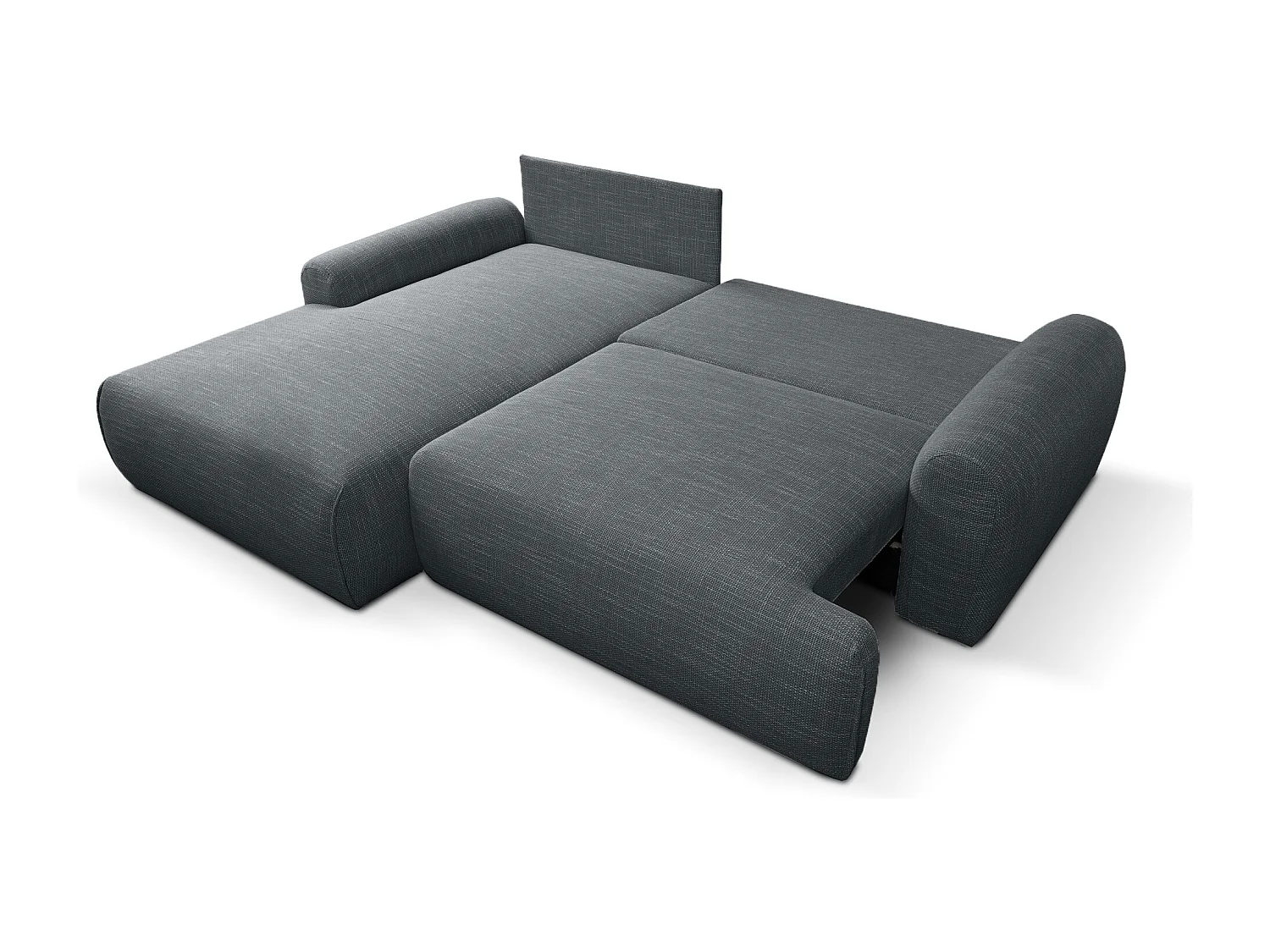 Canapé d'Angle gauche avec fonction de couchage Noboo coffre en anthracite direct fabricant, livraison et installation offertes