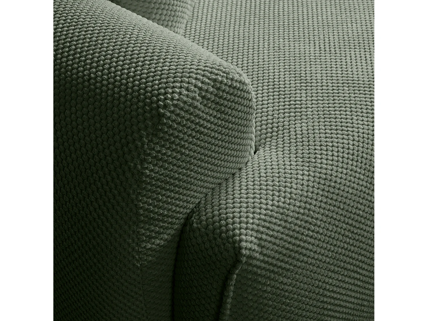 Divano letto angolare destro con vano contenitore Noboo in verde bottiglia direttamente dal produttore, consegna e installazione gratuite