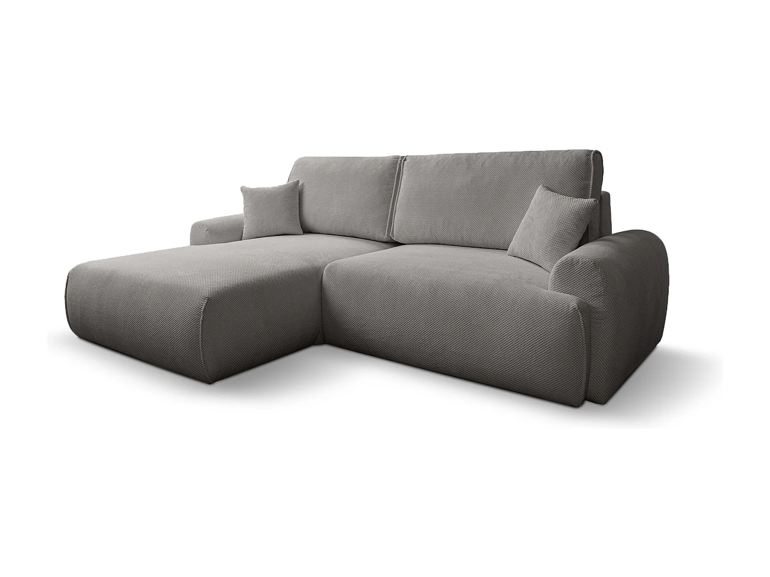 Canapé d'Angle gauche avec fonction de couchage Noboo coffre en beige direct fabricant, livraison et installation offertes