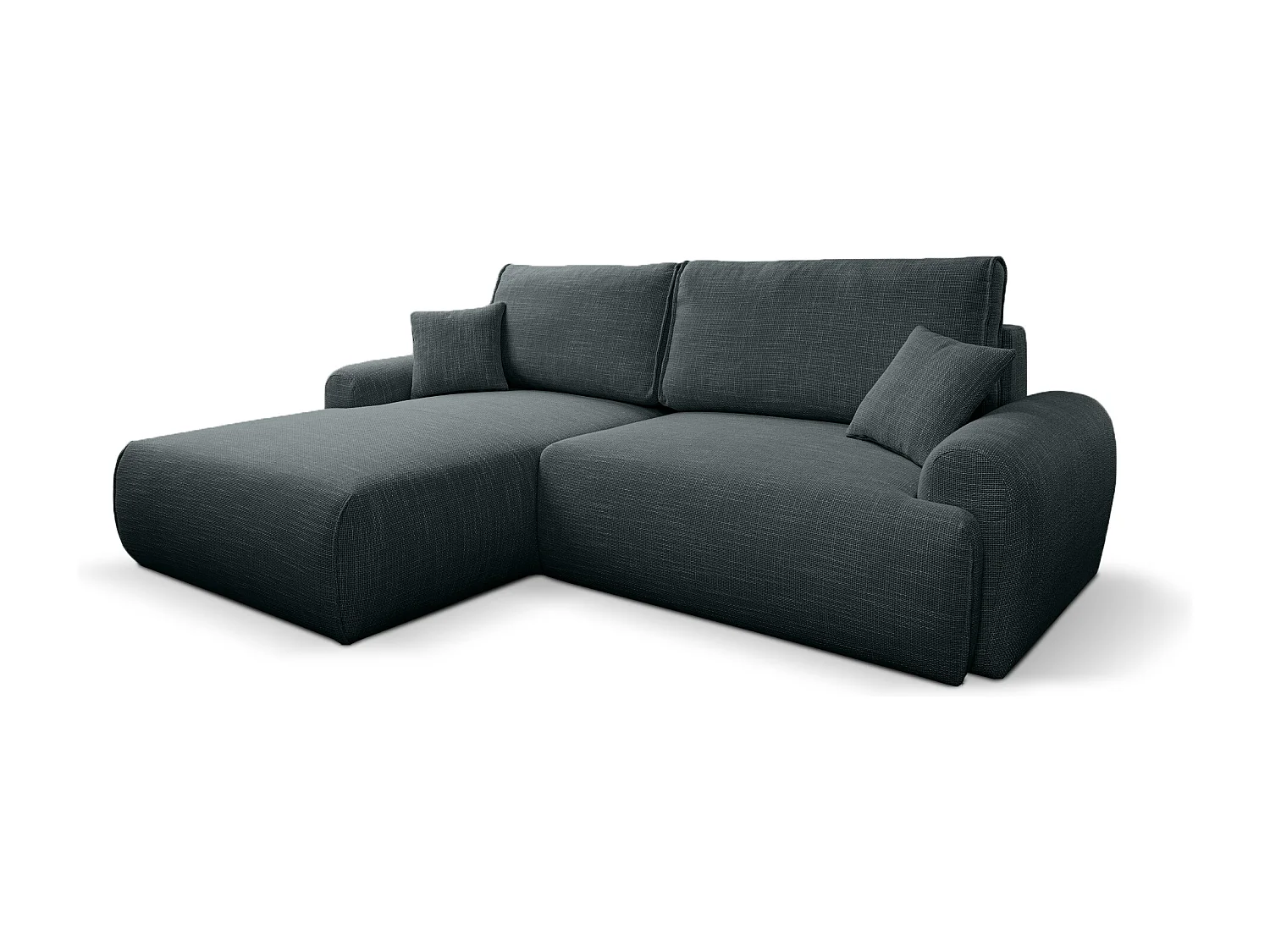 Divano letto angolare sinistro con vano contenitore Noboo in nero del produttore - VINOTTI