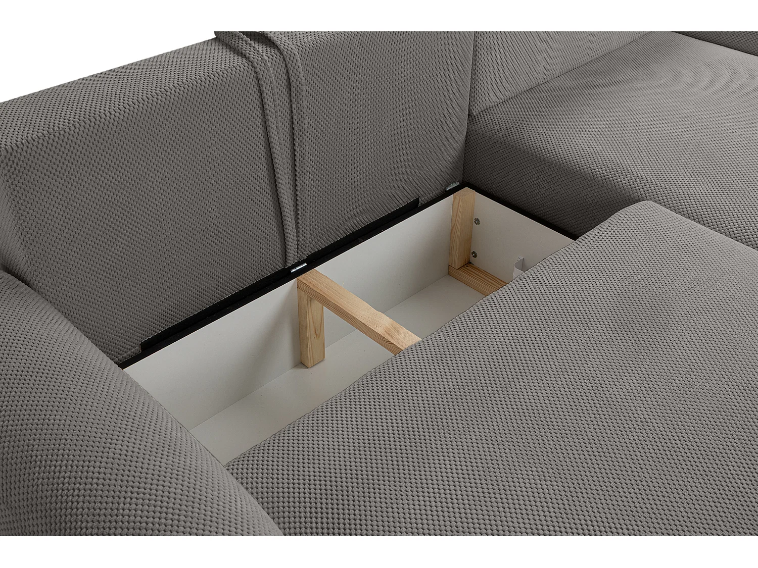 Canapé d'Angle droit avec fonction de couchage ARTE PREMIUM coffre en gris du fabricant