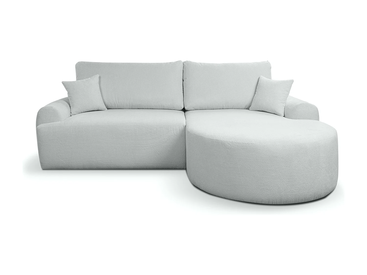 Canapé d'Angle droit avec fonction de couchage ARTE PREMIUM coffre en gris clair du fabricant