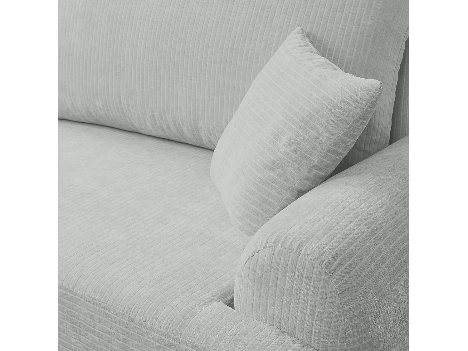 Canapé d'Angle gauche avec fonction de couchage ARTE PREMIUM coffre en velours côtelé gris du fabricant - VINOTTI