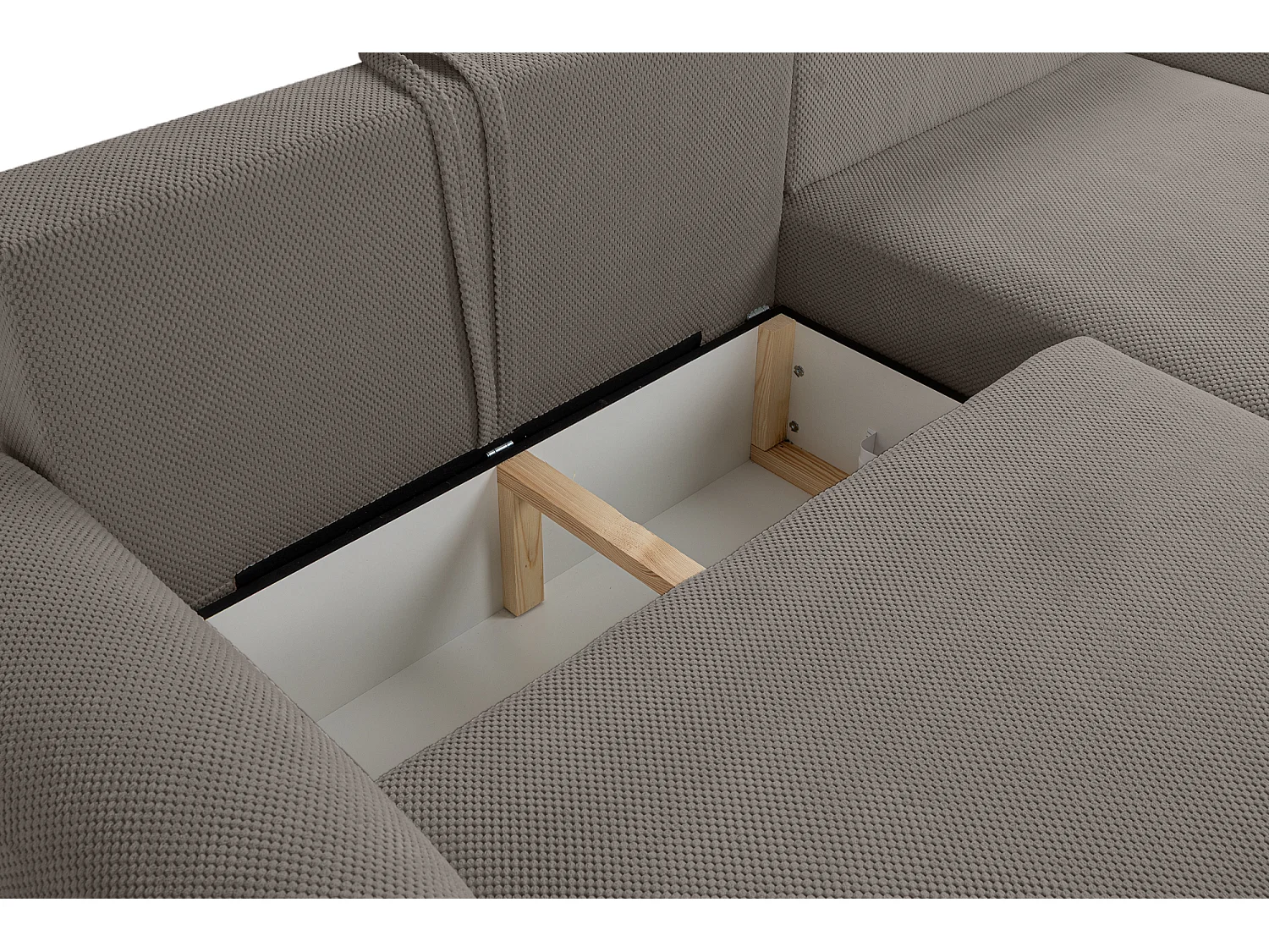 Canapé d'Angle droit avec fonction de couchage ARTE PREMIUM coffre en brun du fabricant