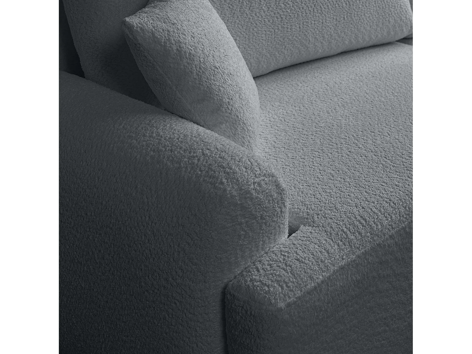 Canapé d’angle droit moderne avec fonction couchage en anthracite – ARTE PREMIUM, direct fabricant