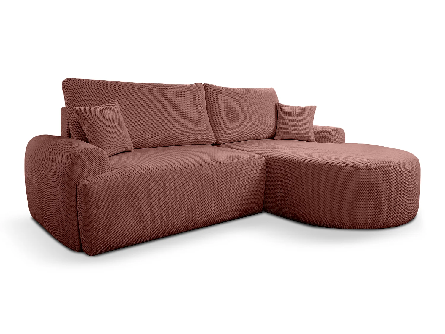 Canapé d'Angle droit avec fonction de couchage ARTE PREMIUM coffre en bordeaux du fabricant