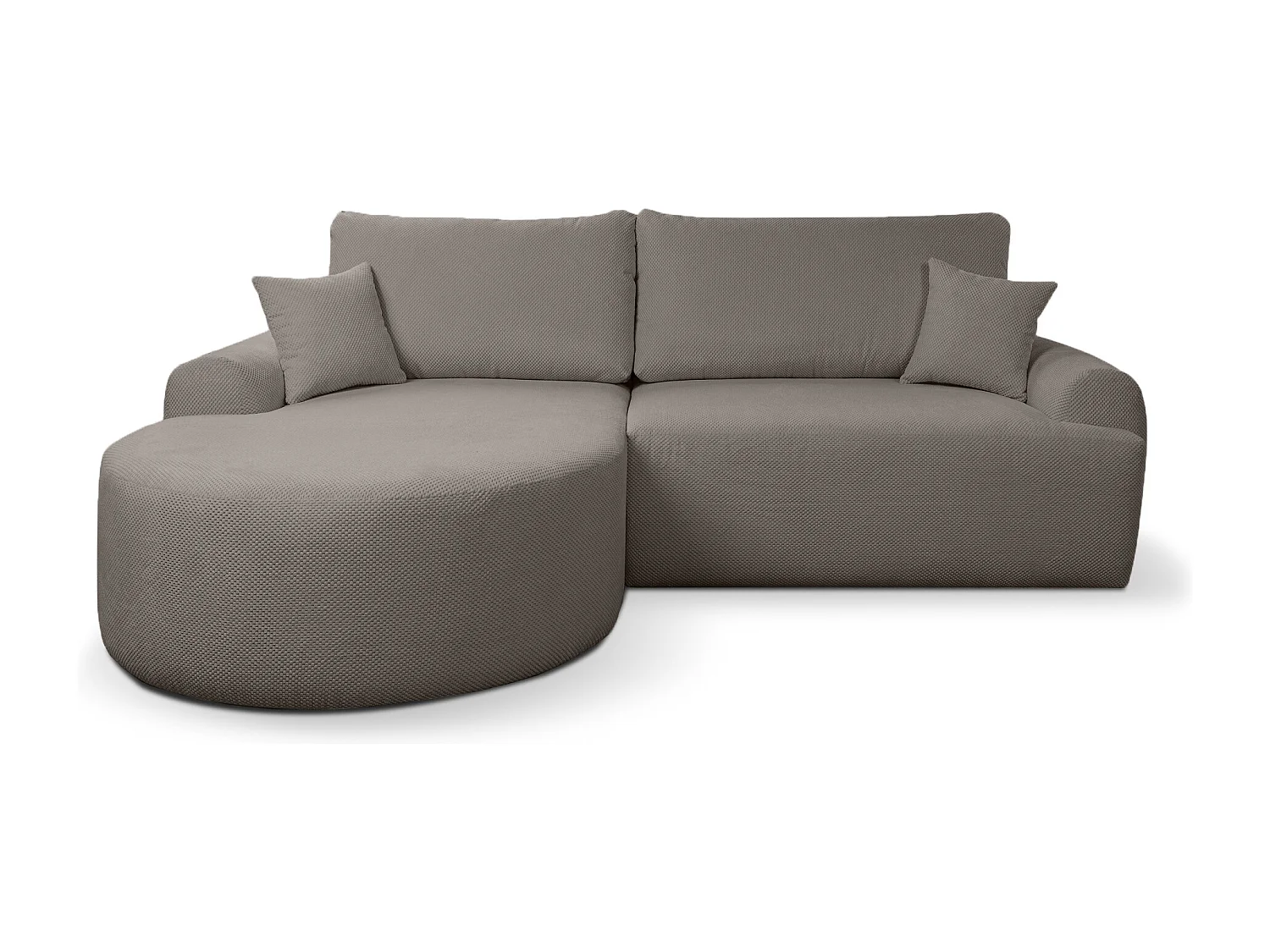 Canapé d'Angle gauche avec fonction de couchage ARTE PREMIUM coffre en brun du fabricant