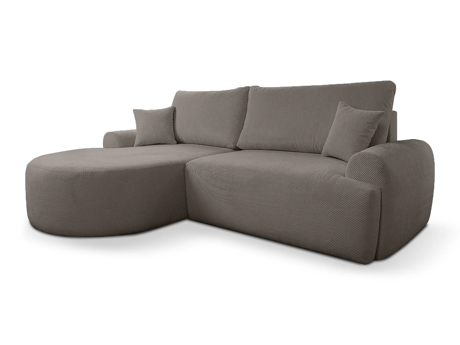 Canapé d'Angle gauche avec fonction de couchage ARTE PREMIUM coffre en brun du fabricant