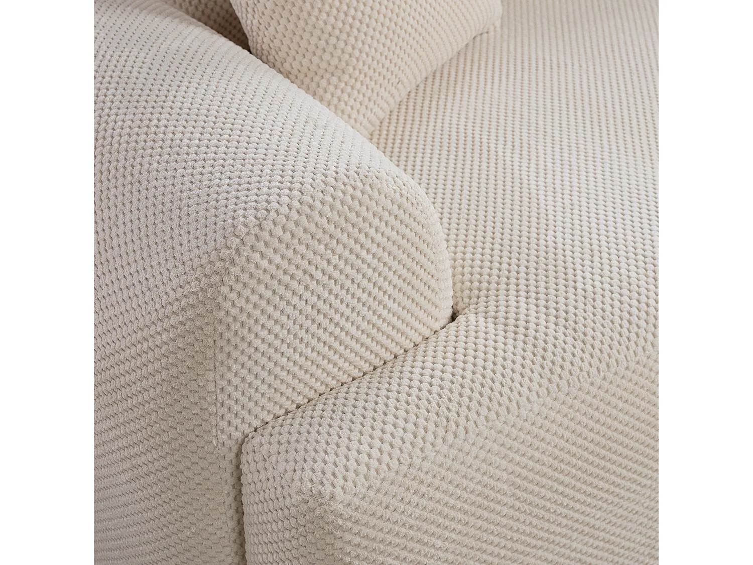 Canapé d'Angle droit avec fonction de couchage ARTE PREMIUM coffre en crémeux du fabricant