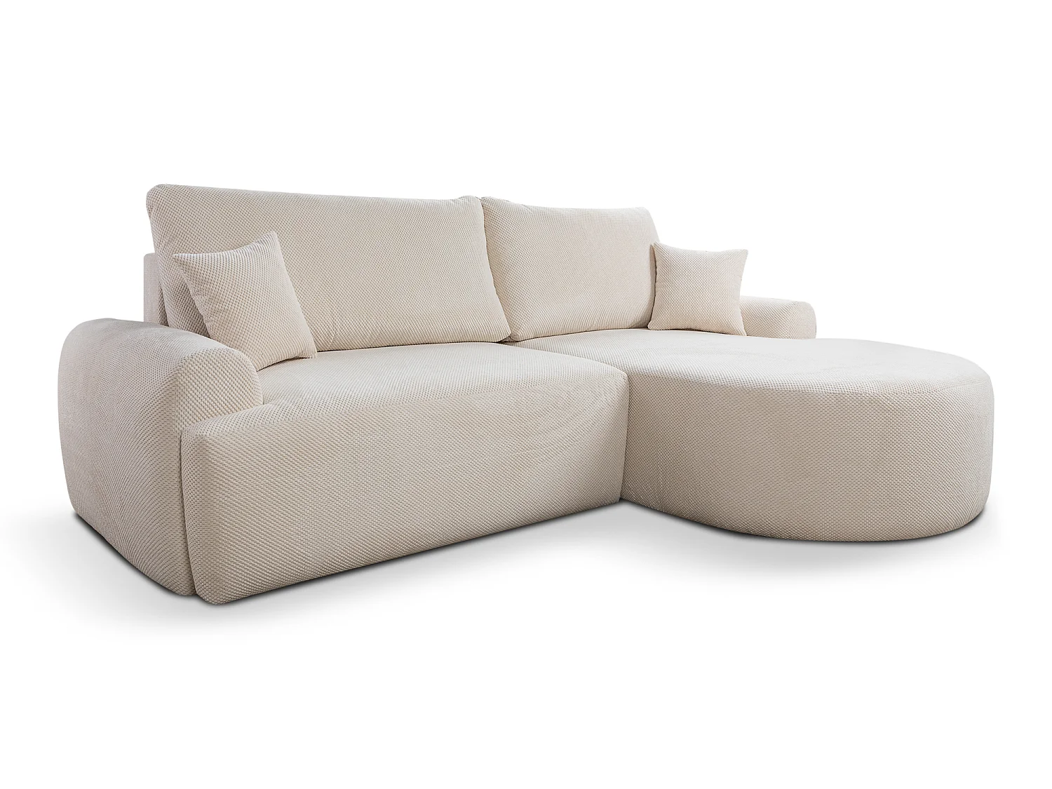 Canapé d'Angle droit avec fonction de couchage ARTE PREMIUM coffre en crémeux du fabricant