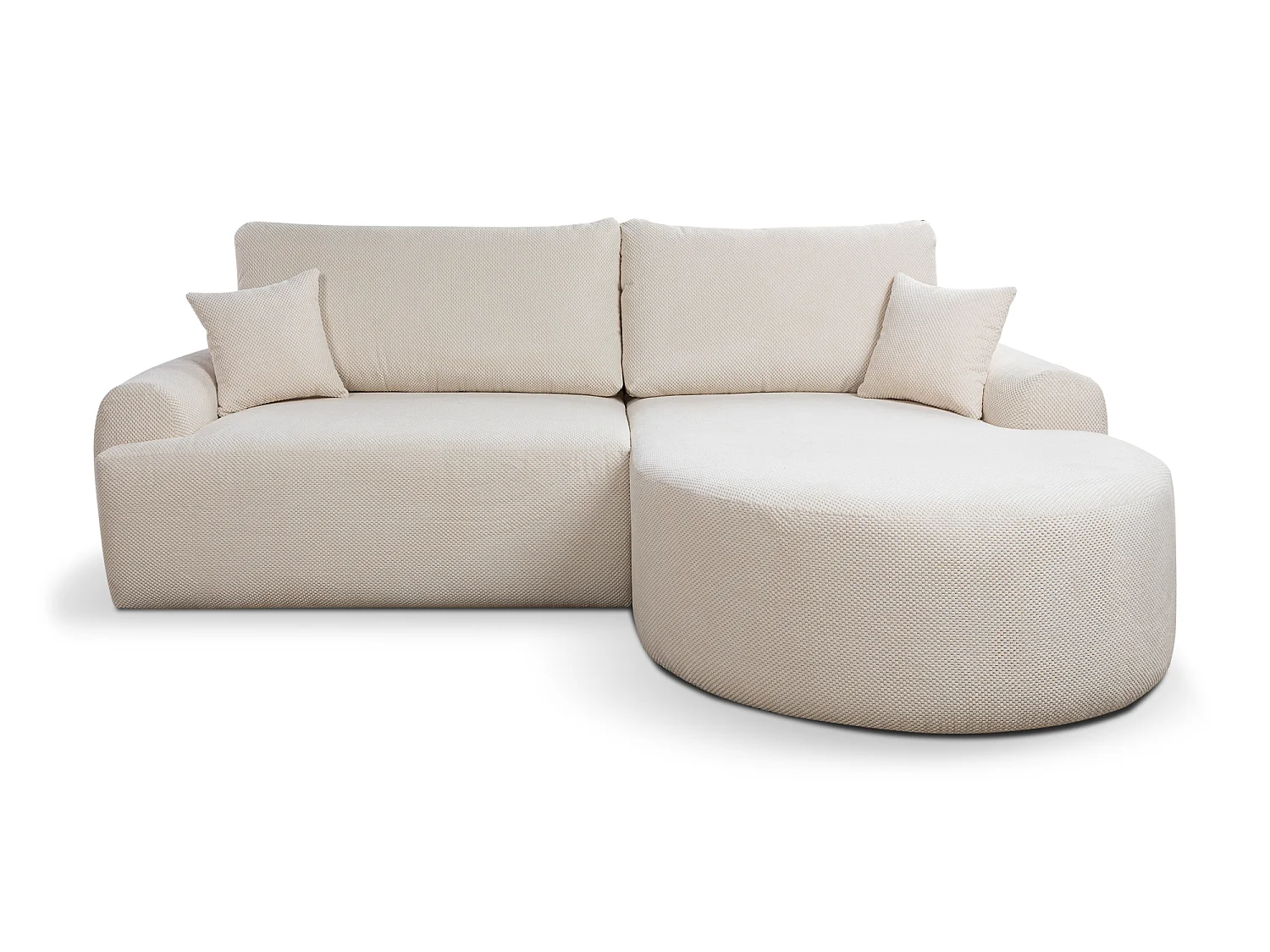 Canapé d'Angle droit avec fonction de couchage ARTE PREMIUM coffre en crémeux du fabricant