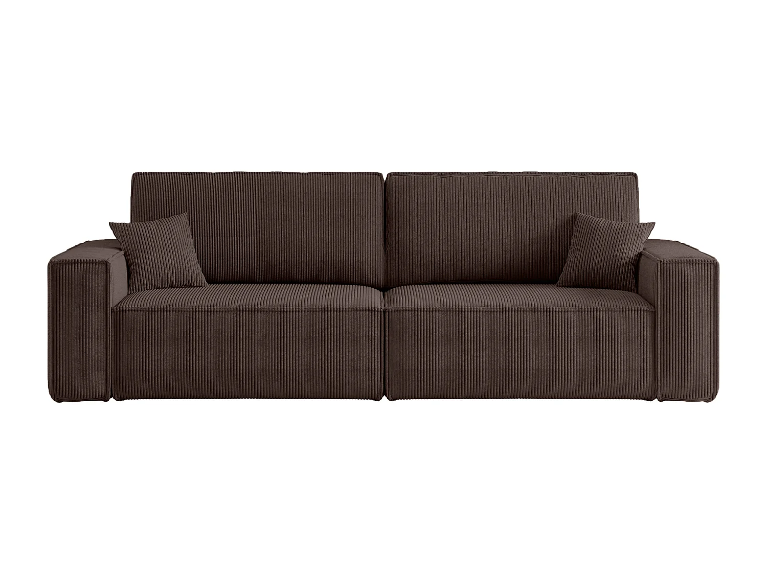 Divano Karl avec deux coffres de rangement pour literie, pour le salon, grand choix directement du fabricant brun chocolat - VINOTTI