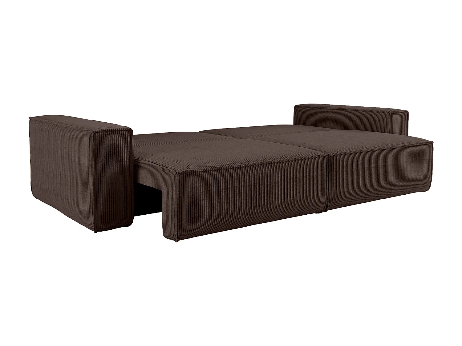 Divano Karl avec deux coffres de rangement pour literie, pour le salon, grand choix directement du fabricant brun chocolat - VINOTTI