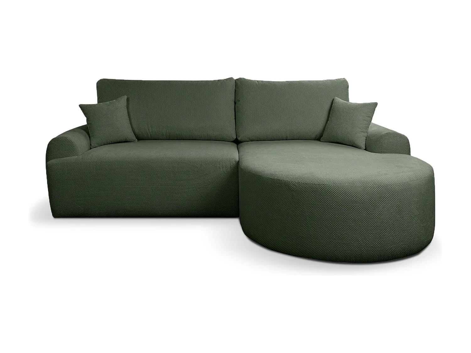 Canapé d'Angle droit avec fonction de couchage ARTE PREMIUM coffre en vert bouteille du fabricant