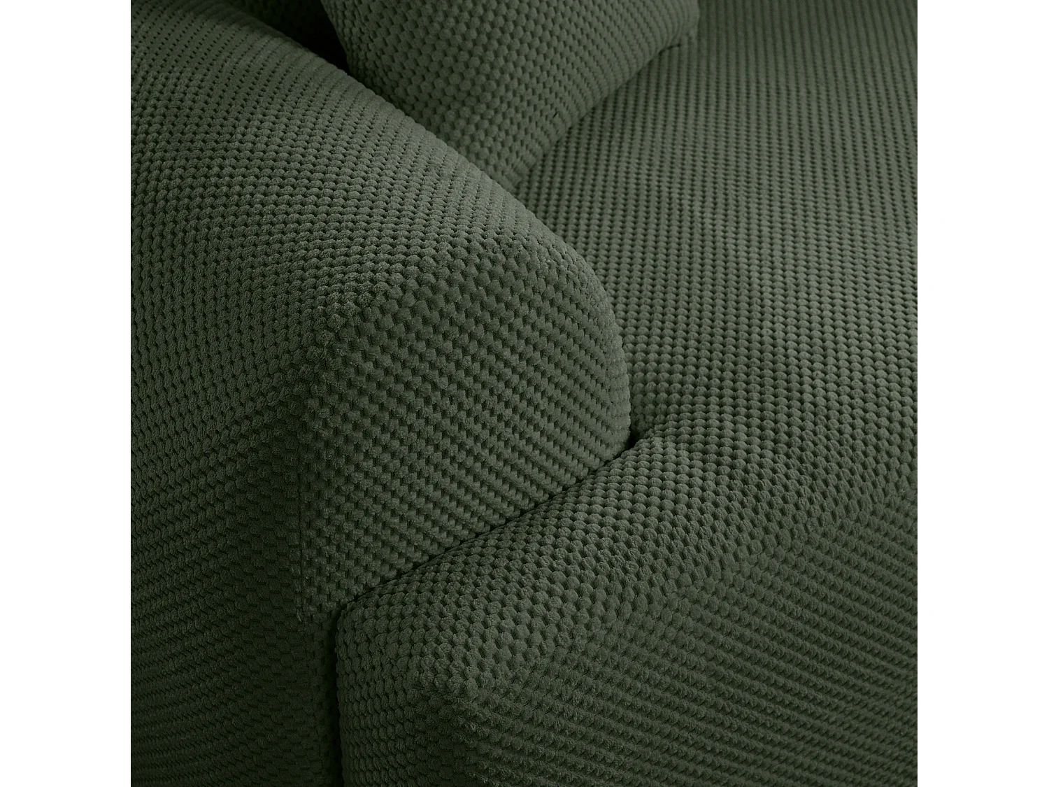 Canapé d'Angle droit avec fonction de couchage ARTE PREMIUM coffre en vert bouteille du fabricant