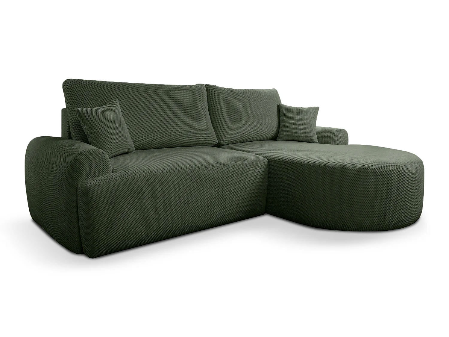 Canapé d'Angle droit avec fonction de couchage ARTE PREMIUM coffre en vert bouteille du fabricant