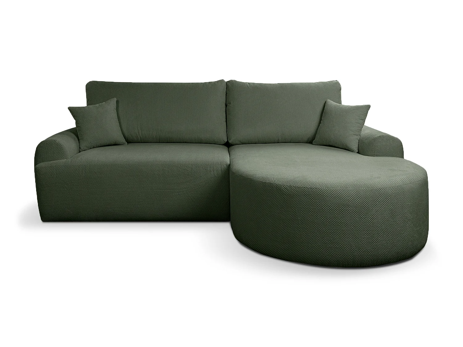 Canapé d'Angle droit avec fonction de couchage ARTE PREMIUM coffre en vert bouteille du fabricant