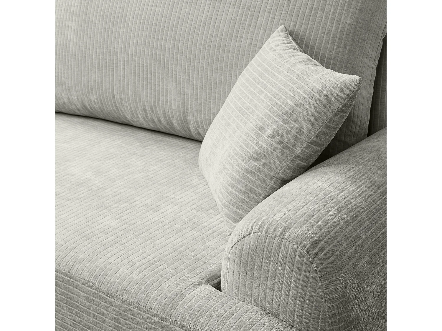 Canapé d'Angle gauche avec fonction de couchage ARTE PREMIUM coffre en velours côtelé vert du fabricant - VINOTTI