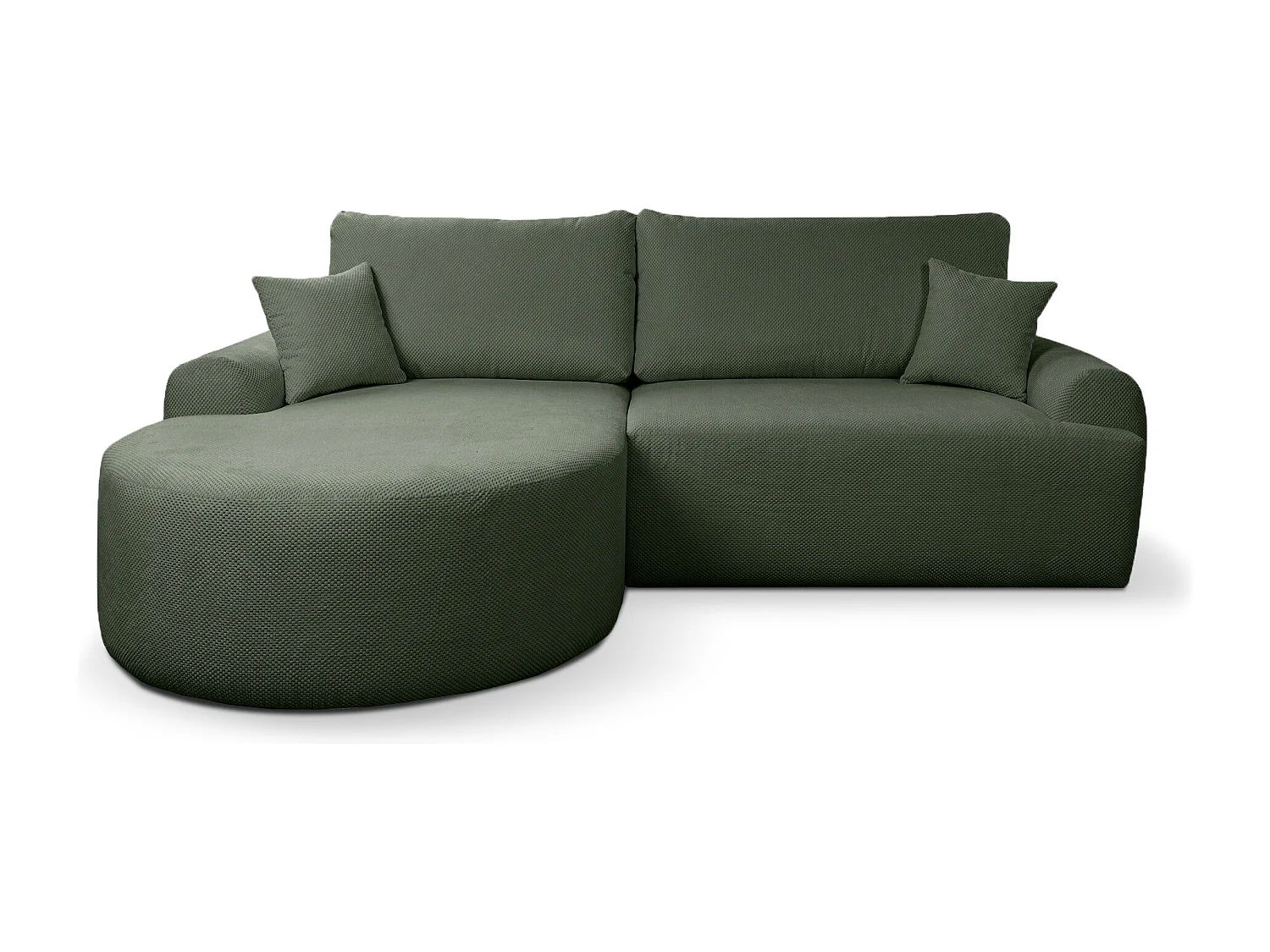 Canapé d'Angle gauche avec fonction de couchage ARTE PREMIUM coffre en vert bouteille du fabricant