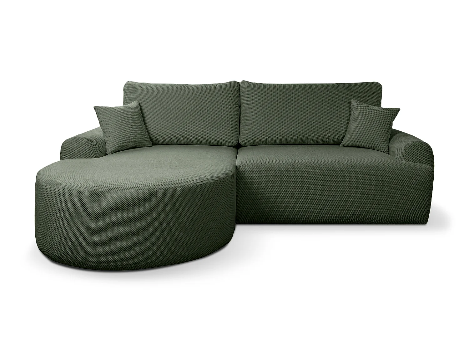 Canapé d'Angle gauche avec fonction de couchage ARTE PREMIUM coffre en vert bouteille du fabricant